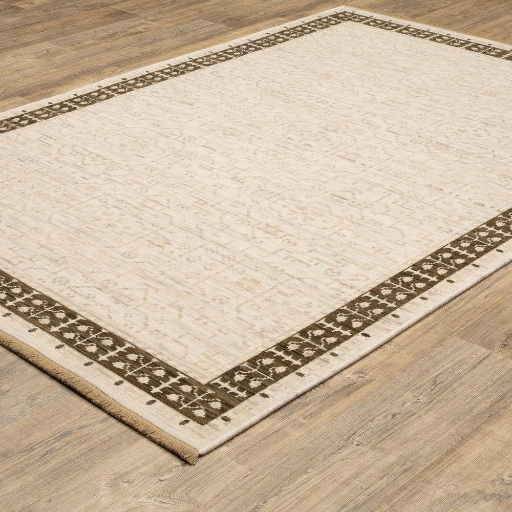 Oriental Weavers Acacia Indoor Area Rug - Elegant Earthy Tones, Soft Wool Blend With Cotton Fringe For Cozy Spaces Beige,Brown Wool Aaca02300394st