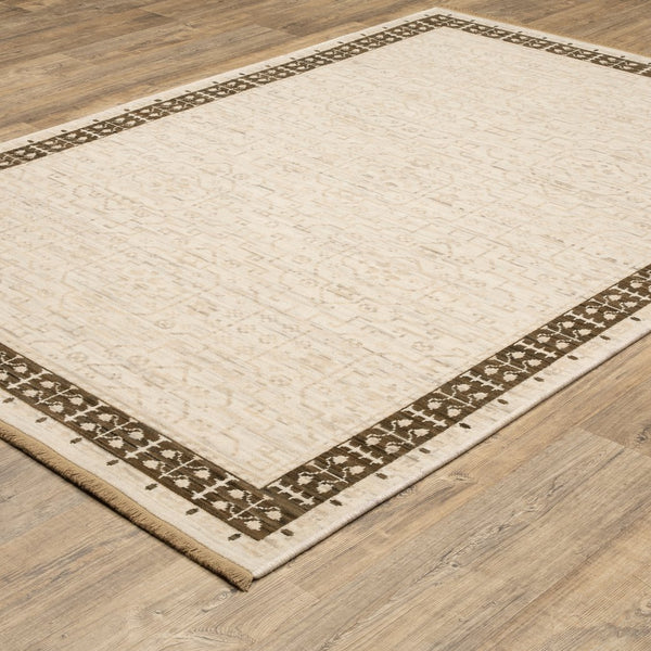 Oriental Weavers Acacia Indoor Area Rug - Elegant Earthy Tones, Soft Wool Blend With Cotton Fringe For Cozy Spaces Beige,Brown Wool Aaca02300394st