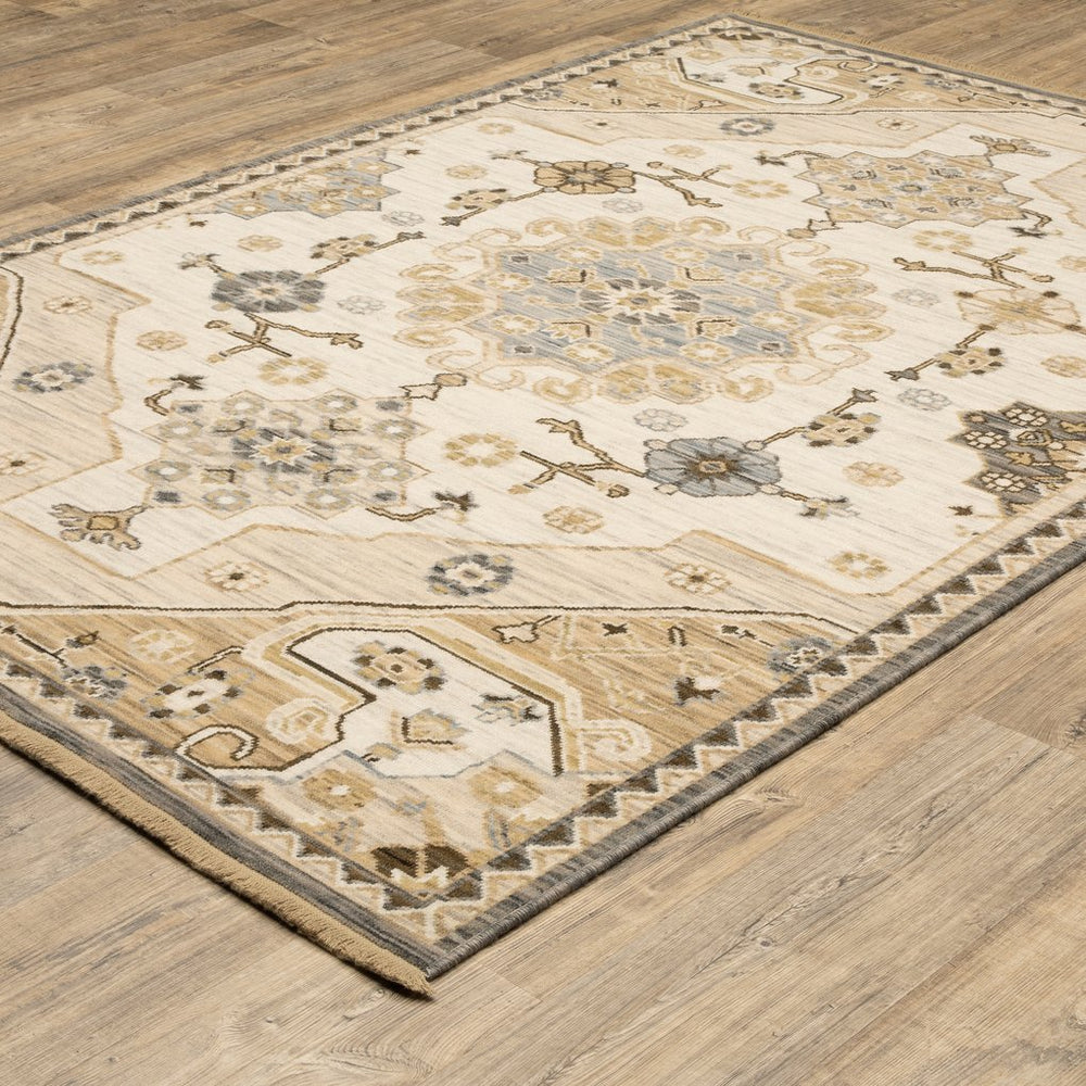 Oriental Weavers Acacia Indoor Area Rug - Earthy Tones With Cotton Fringe, Perfect For Elegant Home Décor Styles Tan,Grey Wool Aaca03100153st