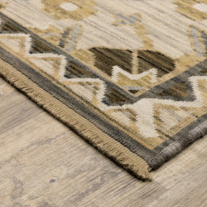 Oriental Weavers Acacia Indoor Area Rug - Earthy Tones With Cotton Fringe, Perfect For Elegant Home Décor Styles Tan,Grey Wool Aaca03100153st