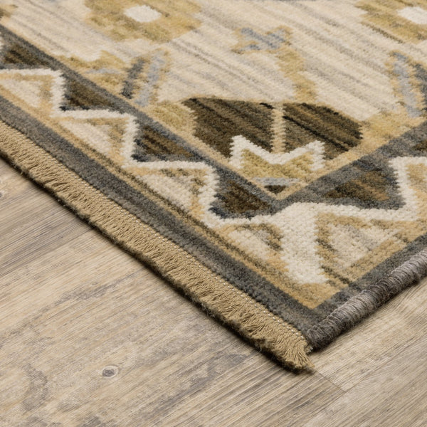 Oriental Weavers Acacia Indoor Area Rug - Earthy Tones With Cotton Fringe, Perfect For Elegant Home Décor Styles Tan,Grey Wool Aaca03100153st