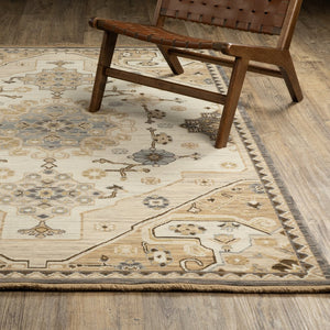 Oriental Weavers Acacia Indoor Area Rug - Earthy Tones With Cotton Fringe, Perfect For Elegant Home Décor Styles Tan,Grey Wool Aaca03100153st