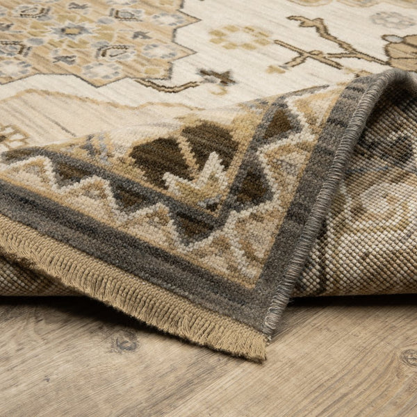 Oriental Weavers Acacia Indoor Area Rug - Earthy Tones With Cotton Fringe, Perfect For Elegant Home Décor Styles Tan,Grey Wool Aaca03100153st