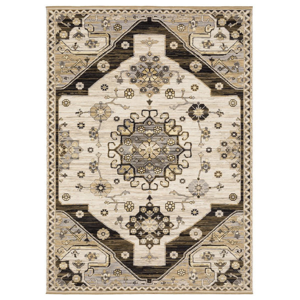 Oriental Weavers Acacia Indoor Area Rug - Earthy Tones With Cotton Fringe, Luxurious Wool Blend Woven In Egypt Brown,Grey Wool Aaca04240340st