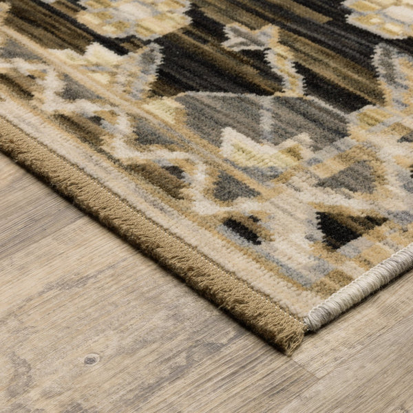 Oriental Weavers Acacia Indoor Area Rug - Earthy Tones With Cotton Fringe, Luxurious Wool Blend Woven In Egypt Brown,Grey Wool Aaca04100153st
