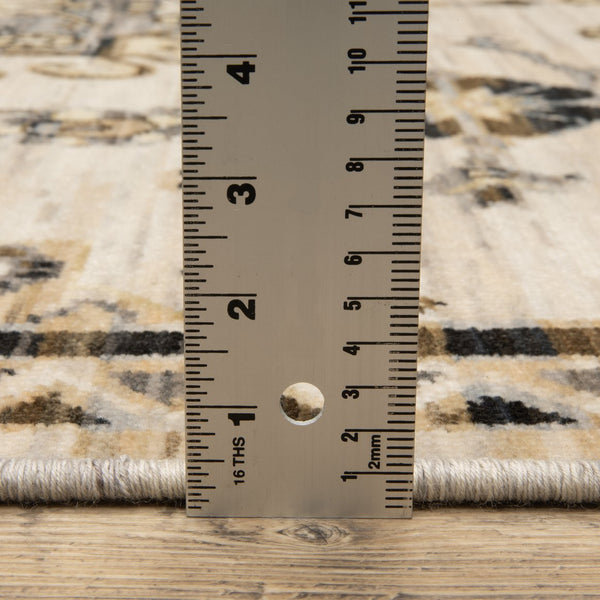 Oriental Weavers Acacia Indoor Area Rug - Earthy Tones With Cotton Fringe, Luxurious Wool Blend Woven In Egypt Brown,Grey Wool Aaca04100153st