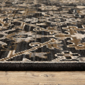 Oriental Weavers Acacia Luxurious Charcoal And Tan Area Rug - Earthy Tones With Elegant Cotton Fringe Detail Charcoal,Tan Wool Aaca05060092st