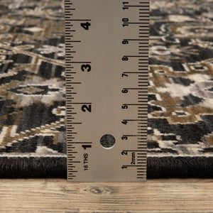 Oriental Weavers Acacia Luxurious Charcoal And Tan Area Rug - Earthy Tones With Elegant Cotton Fringe Detail Charcoal,Tan Wool Aaca05060092st