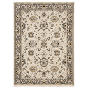 Oriental Weavers Acacia Indoor Area Rug - Classically Styled With Earthy Tones And Soft Cotton Fringe For Elegance Beige,Grey Wool Aaca06240340st