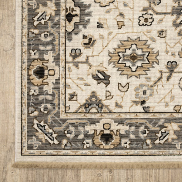 Oriental Weavers Acacia Beige & Grey Indoor Area Rug - Luxurious 5'3" X 7'6" Style With Earthy Tones & Fringe Details Beige,Grey Wool Aaca06160235st