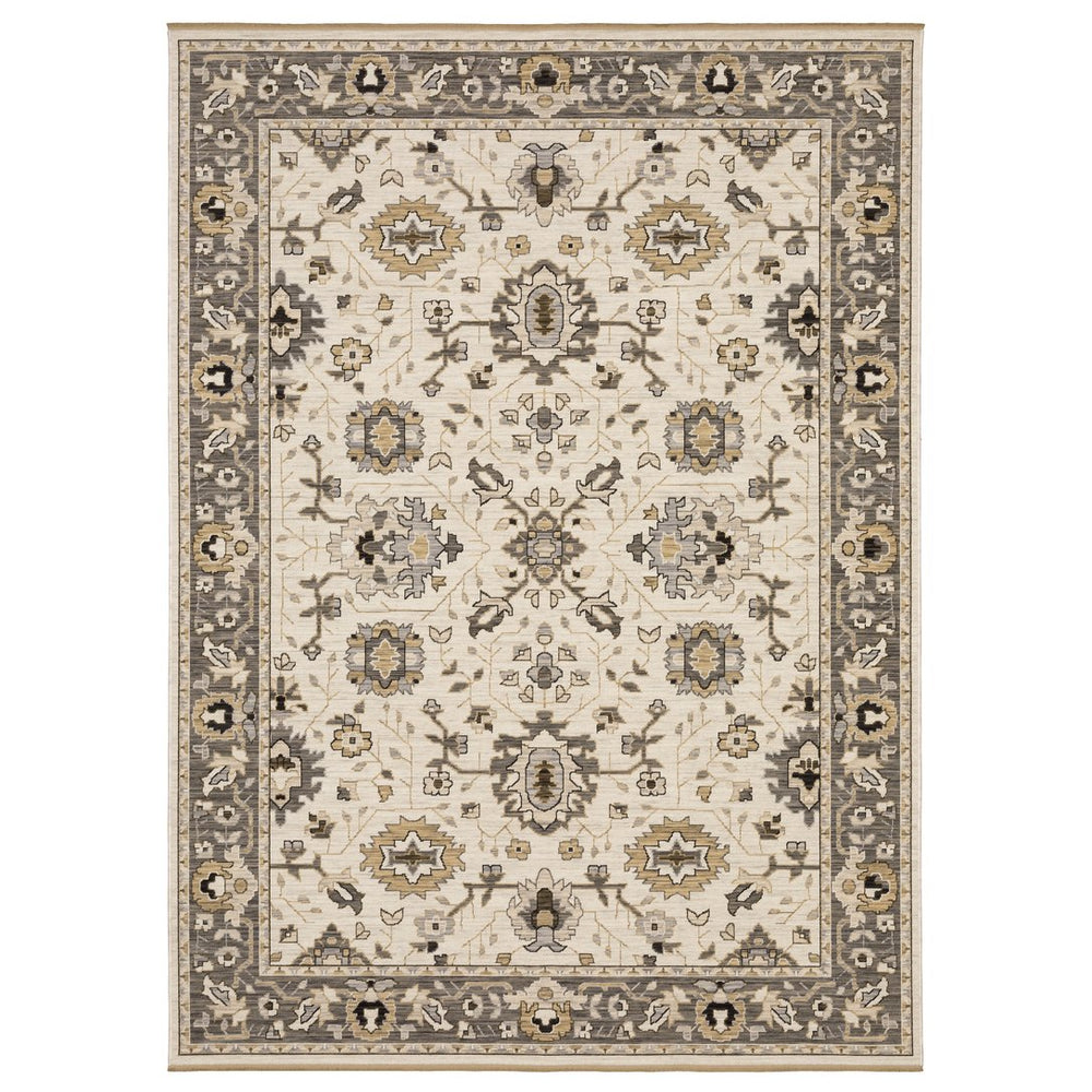 Oriental Weavers Acacia Indoor Area Rug - Classically Styled With Earthy Tones And Soft Cotton Fringe For Elegance Beige,Grey Wool Aaca06078305st