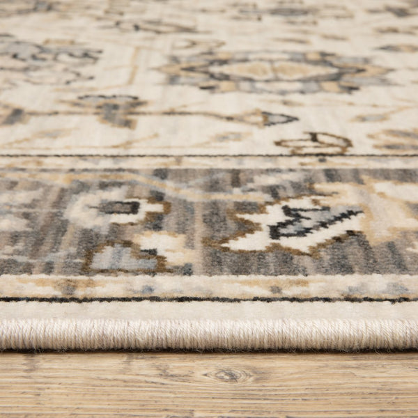 Oriental Weavers Acacia Beige & Grey Indoor Area Rug - Luxurious 5'3" X 7'6" Style With Earthy Tones & Fringe Details Beige,Grey Wool Aaca06160235st