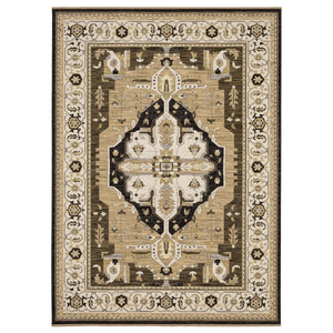 Oriental Weavers Acacia Indoor Area Rug - Elegant Earthy Tones With Cotton Fringe, Perfect For Any Home Decor Style Tan,Black Wool Aaca08240340st