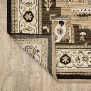 Oriental Weavers Acacia Indoor Area Rug - Elegant Earthy Tones With Cotton Fringe, Perfect For Any Home Decor Style Tan,Black Wool Aaca08100153st