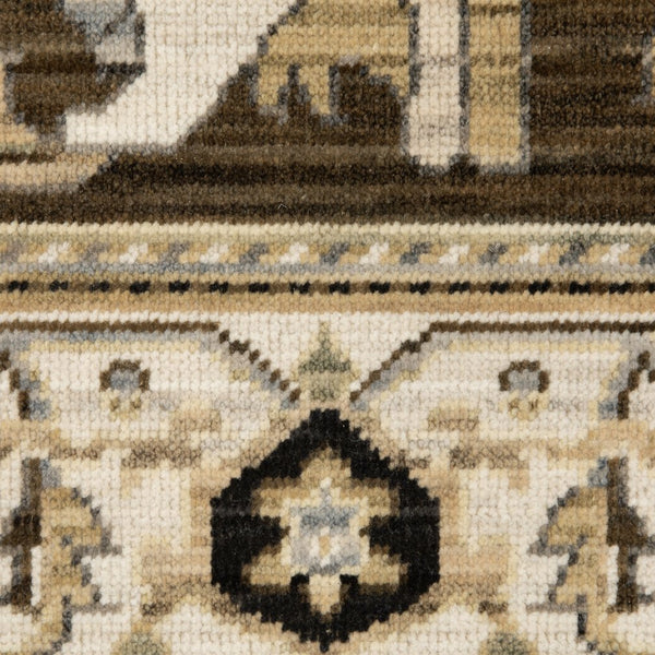 Oriental Weavers Acacia Indoor Area Rug - Elegant Earthy Tones With Cotton Fringe, Perfect For Any Home Decor Style Tan,Black Wool Aaca08100153st