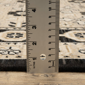 Oriental Weavers Acacia Classically Styled Indoor Area Rug With Earthy Tones And Elegant Cotton Fringe, 5'3" X 7'6" Beige,Black Wool Aaca09300394st