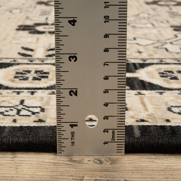 Oriental Weavers Acacia Classically Styled Indoor Area Rug With Earthy Tones And Elegant Cotton Fringe, 5'3" X 7'6" Beige,Black Wool Aaca09300394st