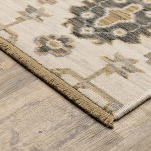 Oriental Weavers Acacia Indoor Area Rug - Luxurious Earthy Tones With Cotton Fringe, Handcrafted Elegance For Your Home Beige,Gold Wool Aaca11200296st