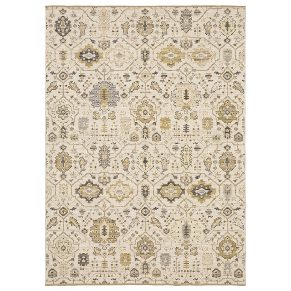Oriental Weavers Acacia Indoor Area Rug - Luxurious Earthy Tones With Cotton Fringe, Handcrafted Elegance For Your Home Beige,Gold Wool Aaca11200296st