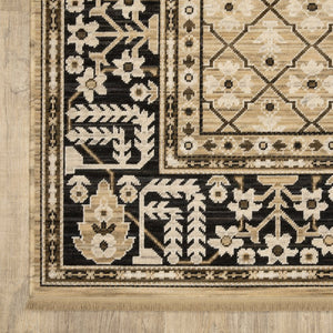 Oriental Weavers Acacia Indoor Area Rug - Classic Earthy Tones With Cotton Fringe, Luxurious Wool Blend For Elegance Tan,Charcoal Wool Aaca12200296st