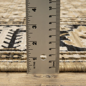 Oriental Weavers Acacia Indoor Area Rug - Classic Earthy Tones With Cotton Fringe, Luxurious Wool Blend For Elegance Tan,Charcoal Wool Aaca12200296st