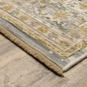 Oriental Weavers Acacia Beige And Green Indoor Area Rug - Elegant Earthy Tones With Luxurious Cotton Fringe Accent Beige,Green Wool Aaca14060092st
