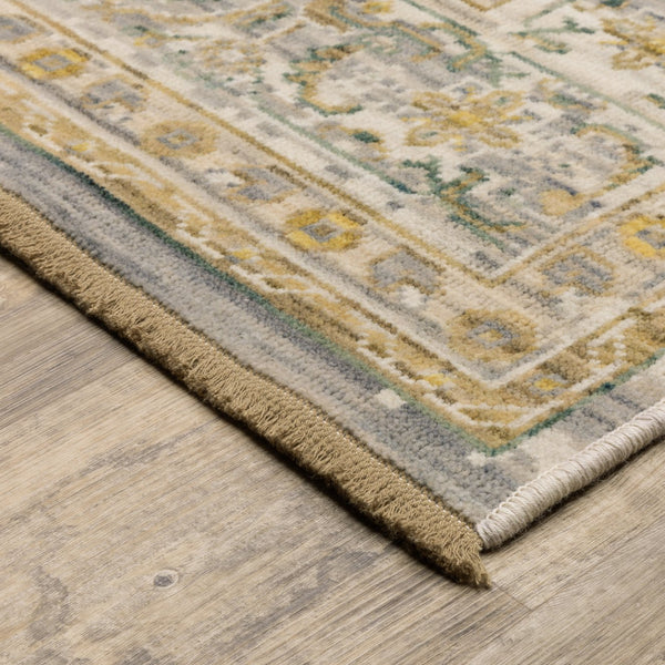 Oriental Weavers Acacia Beige And Green Indoor Area Rug - Elegant Earthy Tones With Luxurious Cotton Fringe Accent Beige,Green Wool Aaca14060092st