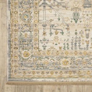 Oriental Weavers Acacia Beige And Green Indoor Area Rug - Elegant Earthy Tones With Luxurious Cotton Fringe Accent Beige,Green Wool Aaca14060092st