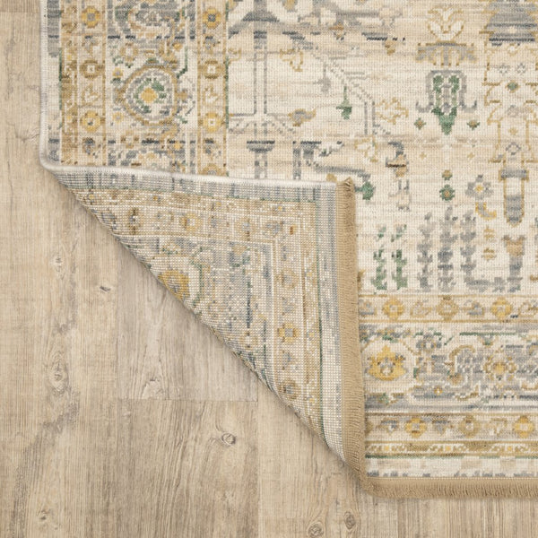 Oriental Weavers Acacia Beige And Green Indoor Area Rug - Elegant Earthy Tones With Luxurious Cotton Fringe Accent Beige,Green Wool Aaca14060092st