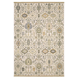 Oriental Weavers Acacia Ivory And Gold Indoor Area Rug - Elegant Earthy Tones With Luxurious Cotton Fringe Detail Ivory,Gold Wool Aaca16160235st