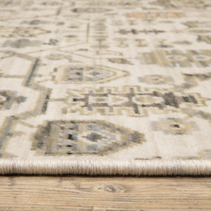 Oriental Weavers Acacia Ivory & Gold Oriental-Inspired Axminster Rug 2'X3' — Low-Profile Wool/Nylon Blend, Durable Elegance AACA16060092ST