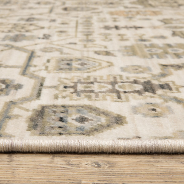 Oriental Weavers Acacia Ivory & Gold Oriental-Inspired Axminster Rug 2'X3' — Low-Profile Wool/Nylon Blend, Durable Elegance AACA16060092ST