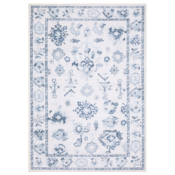 Oriental Weavers Addison Ivory And Blue Indoor Area Rug - Stylish Machine Washable Design For High-traffic Spaces Ivory,Blue Polyester Aadd02228300st