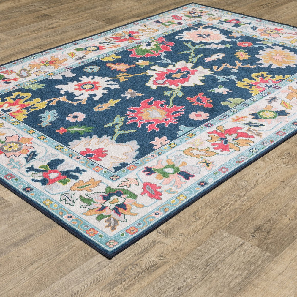 Oriental Weavers Addison Indoor Area Rug - Timeless Oushak-inspired Design, Machine Washable & Family Friendly Blue,Multi Polyester Aadd03200280st