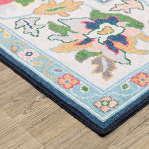 Oriental Weavers Addison Indoor Area Rug - Timeless Oushak-inspired Design, Machine Washable & Family Friendly Blue,Multi Polyester Aadd03200280st