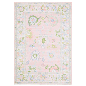 Oriental Weavers Addison Pink And Green Indoor Area Rug – Machine Washable, Elegant Oushak Design For High-traffic Spaces Pink,Green Polyester Aadd04228300st