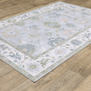 Oriental Weavers Addison Blue/Green Indoor Area Rug – Machine Washable, Timeless Oushak Design For High-traffic Areas Blue,Green Polyester Aadd06300365st