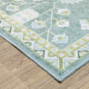 Oriental Weavers Addison Teal And Green Indoor Area Rug – Stylish, Machine Washable, Perfect For Family Spaces Teal,Green Polyester Aadd08200280st