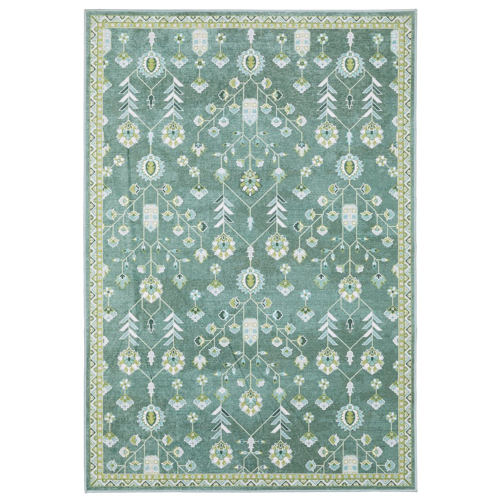 Oriental Weavers Addison Teal And Green Indoor Area Rug – Stylish, Machine Washable, Perfect For Family Spaces Teal,Green Polyester Aadd08200280st