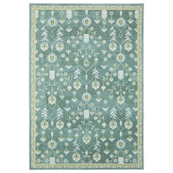 Oriental Weavers Addison Teal And Green Indoor Area Rug – Stylish, Machine Washable, Perfect For Family Spaces Teal,Green Polyester Aadd08200280st