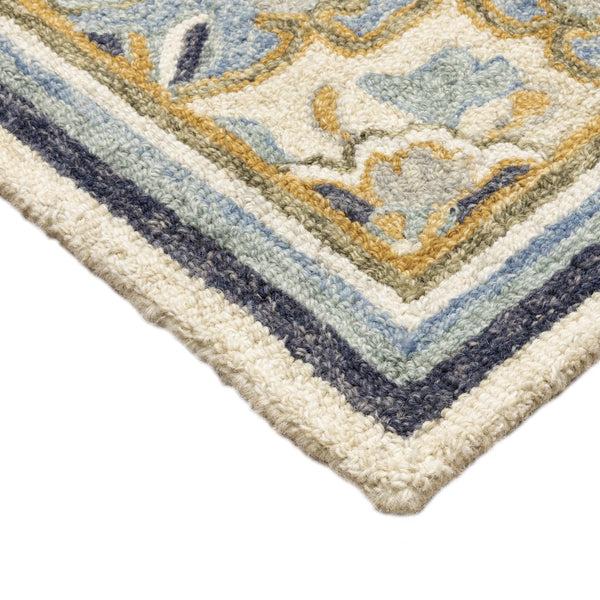 Oriental Weavers Alfresco Hand-crafted Indoor Area Rug - Bohemian Design With Warm Earthy Tones For Luxurious Ambiance Blue,Ivory Wool A28402107168st