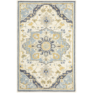 Oriental Weavers Alfresco Hand-crafted Indoor Area Rug - Bohemian Design With Warm Earthy Tones For Luxurious Ambiance Blue,Ivory Wool A28402107168st