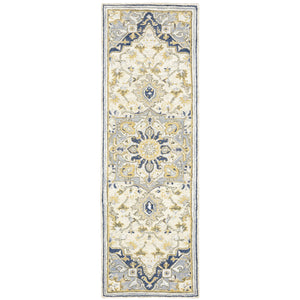 Oriental Weavers Alfresco Hand-crafted Indoor Area Rug - Bohemian Design With Warm Earthy Tones For Luxurious Ambiance Blue,Ivory Wool A28402076243st
