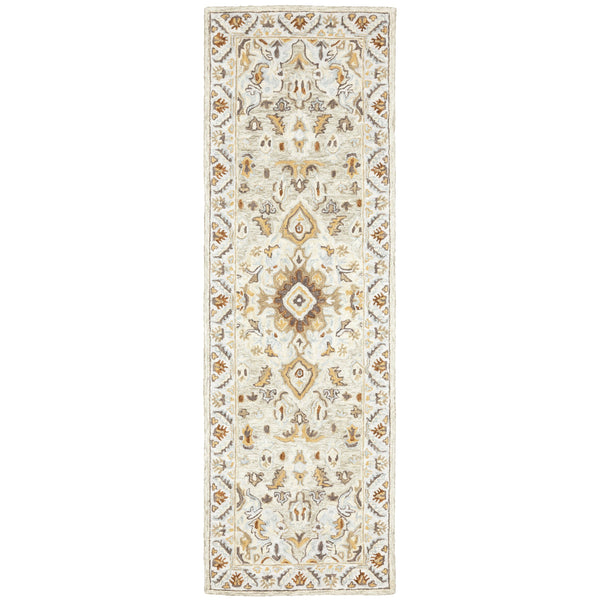 Oriental Weavers Alfresco Hand-crafted Indoor Area Rug In Warm Sun-washed Shades For Luxurious Bohemian Style Ivory,Beige Wool A28403076243st