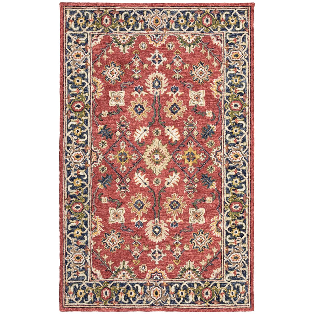 Oriental Weavers Alfresco Hand-crafted Indoor Area Rug - Warm Bohemian Design With Luxurious Texture For Any Room Red,Blue Wool A28404107168st