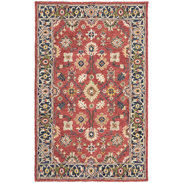 Oriental Weavers Alfresco Hand-crafted Indoor Area Rug - Warm Bohemian Design With Luxurious Texture For Any Room Red,Blue Wool A28404107168st