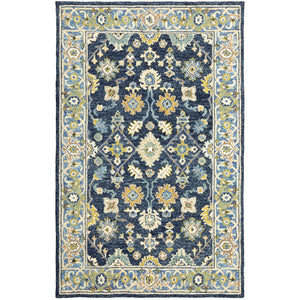 Oriental Weavers Alfresco Hand-crafted Wool Area Rug In Warm Sun-washed Shades - Elevate Your Space With Elegance Navy,Blue Wool A28405107168st