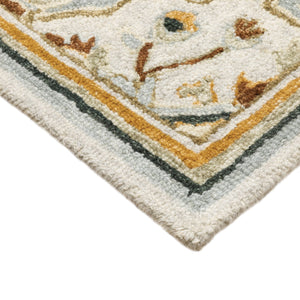Oriental Weavers Alfresco Hand-crafted Area Rug - Luxurious Bohemian Design In Warm, Sun-washed Colors For Any Room Ivory,Charcoal Wool A28407107168st