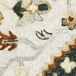 Oriental Weavers Alfresco Hand-crafted Area Rug - Luxurious Bohemian Design In Warm, Sun-washed Colors For Any Room Ivory,Charcoal Wool A28407107168st