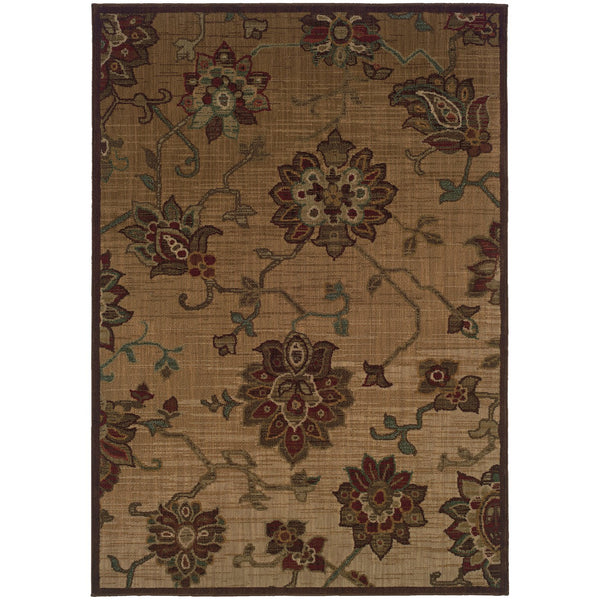 Oriental Weavers Allure 054a1 Stylish Indoor Area Rug - Versatile Design, Durable Nylon For Active Lifestyles Beige,Red Nylon All054a1300390st